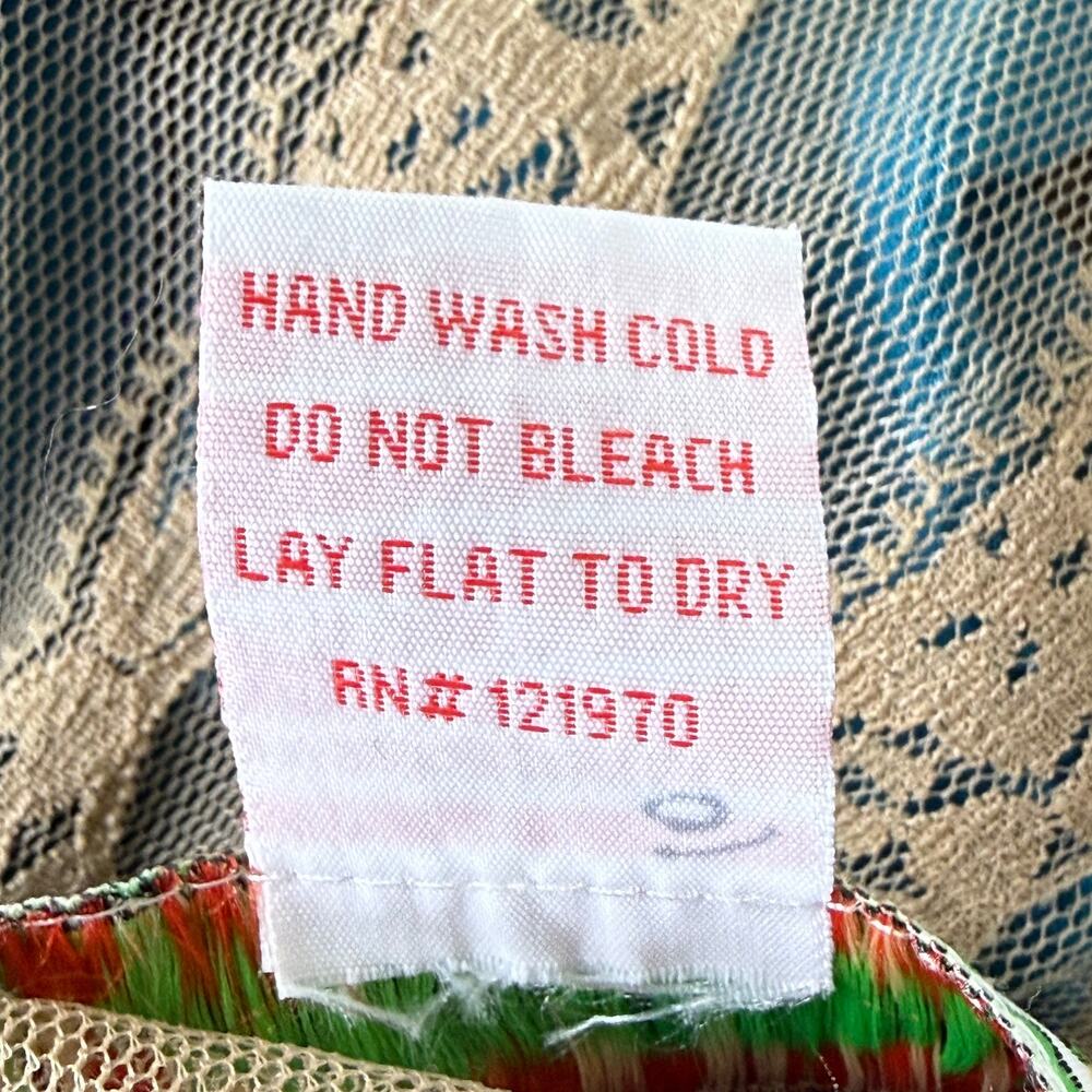 Vintage 90s Y2k Collared Sheer Lace Mini Dress Mod Retro Whimsy Twee 70s Style M - Picture 7 of 9